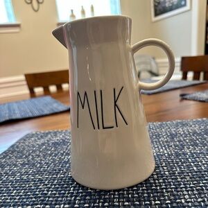 Rae Dunn White Ceramic Milk Jug